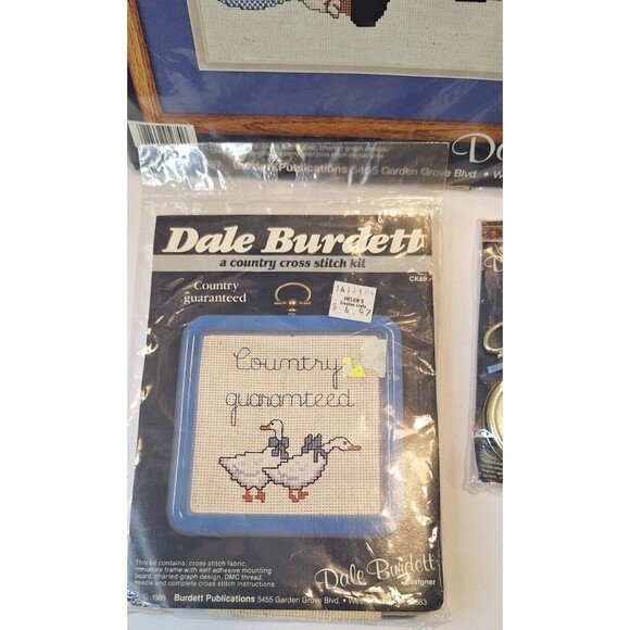 Lot of 5 DALE BURDETT Cross Stitch Vintage Frame Sealed Variety 1980's Original - Picture 9 of 9
